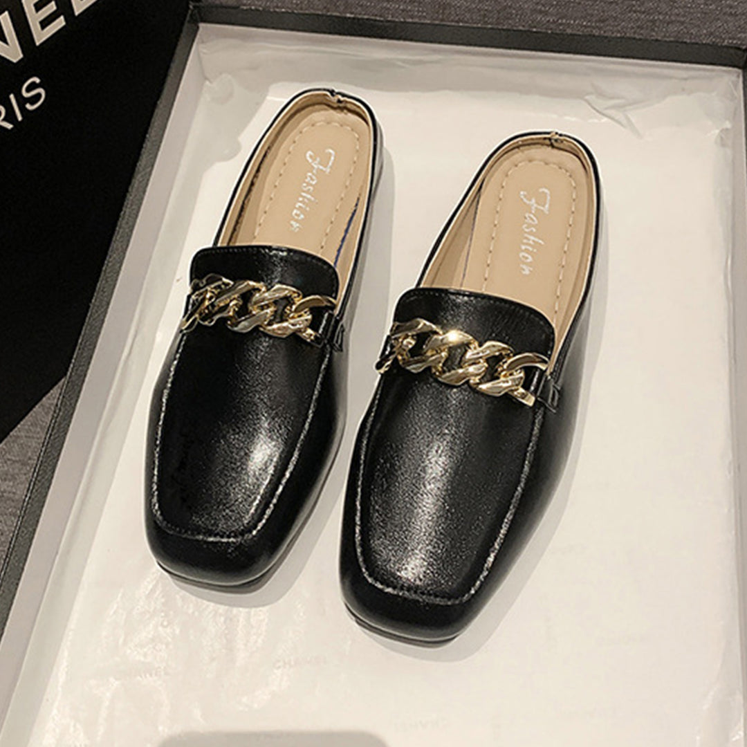 Square Toe Flat Loafers