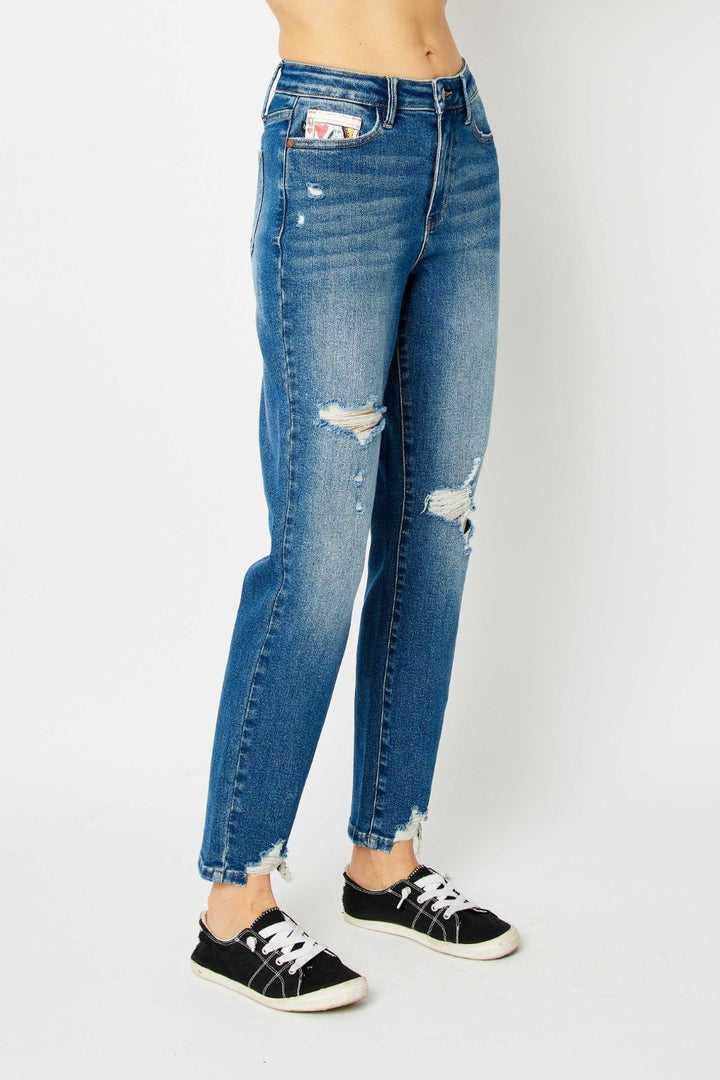 Judy Blue Distressed Slim Jeans