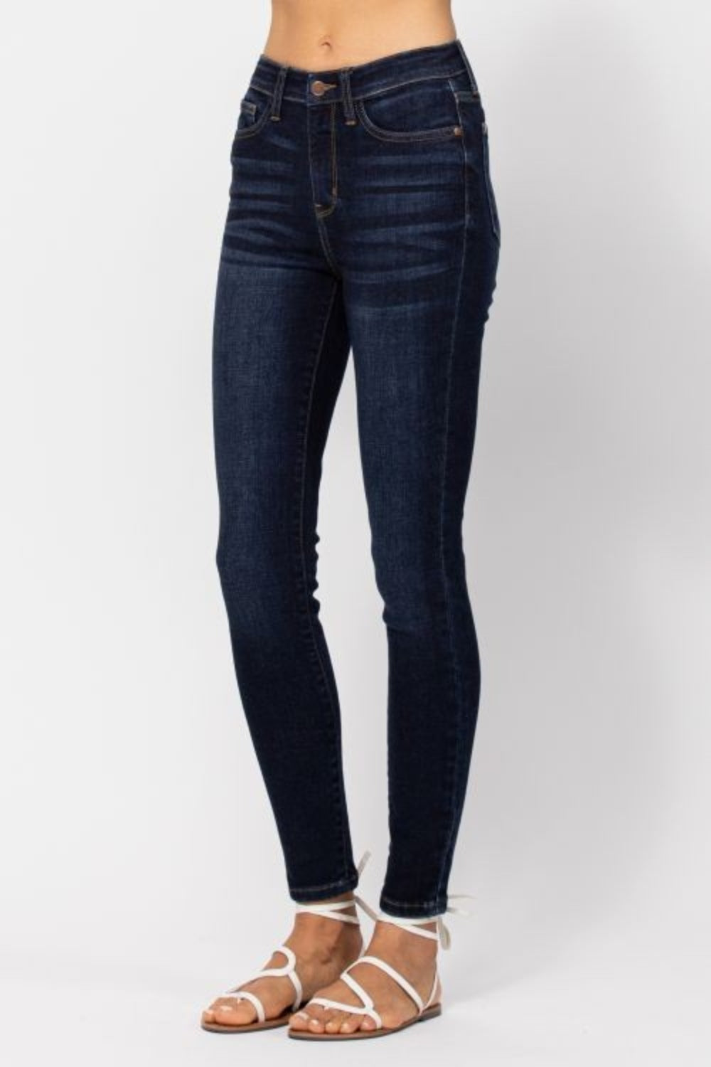 Judy Blue High Waist Hand Sand Skinny Jeans