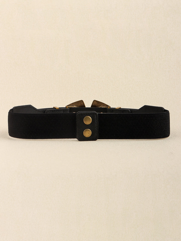 Double Buckle PU Leather Belt