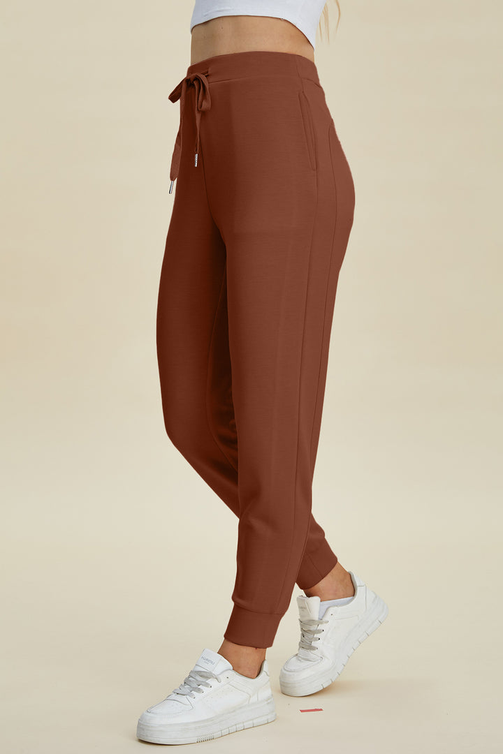 Basic Bae Air Scuba Drawstring High Waist Joggers