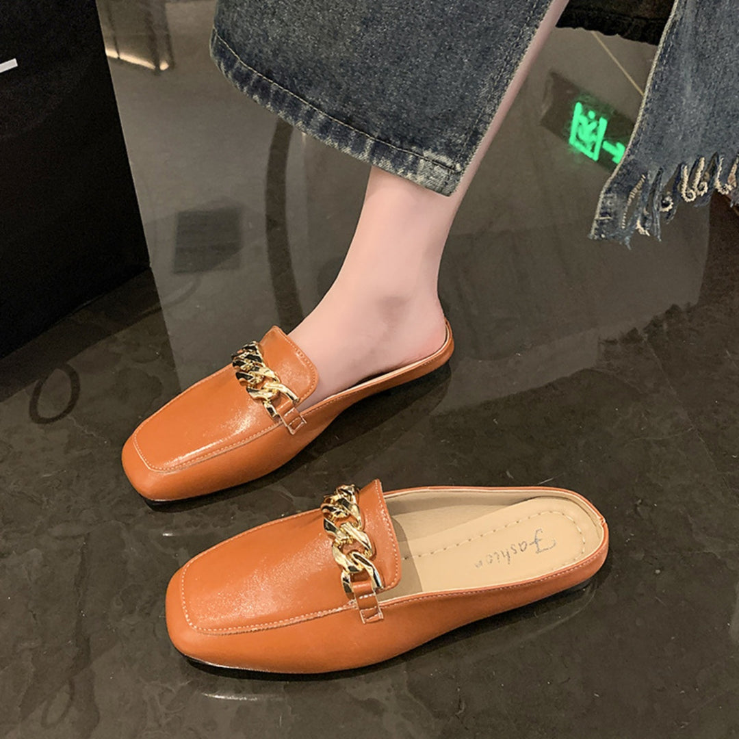 Square Toe Flat Loafers