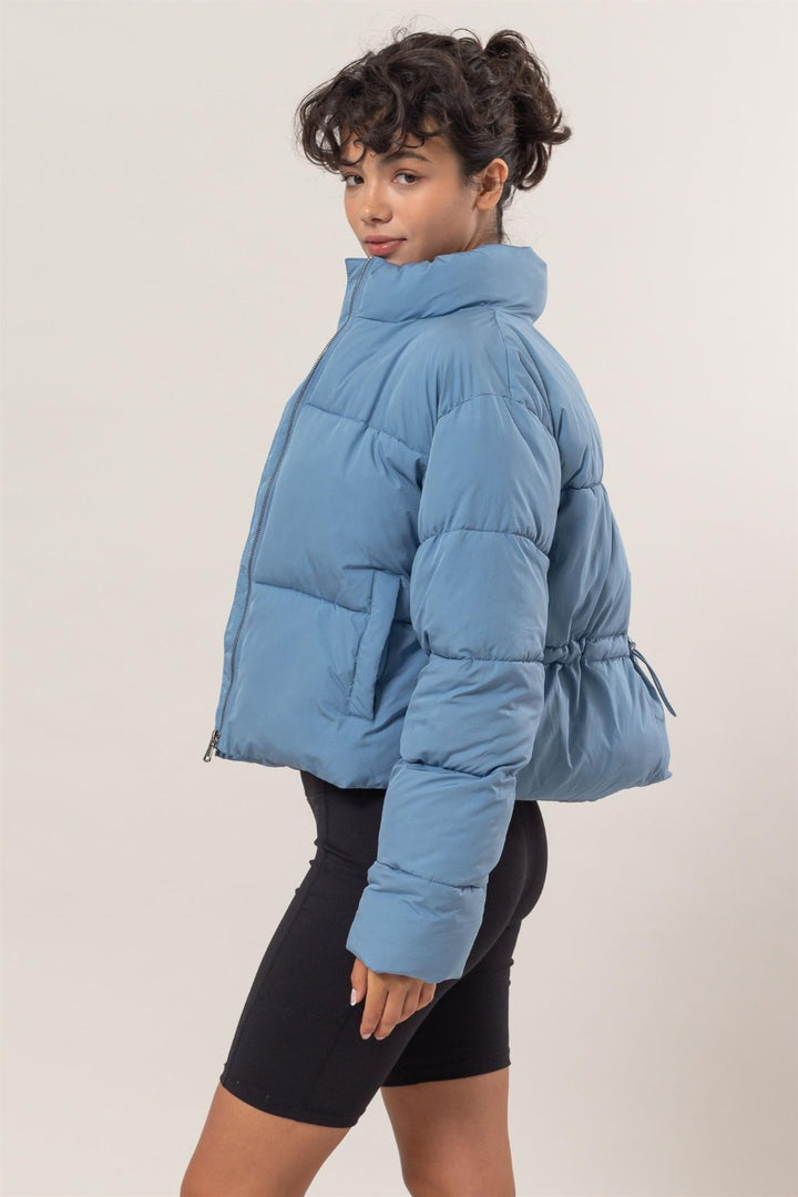 HYFVE Quilted Back Drawstring Puffer Jacket