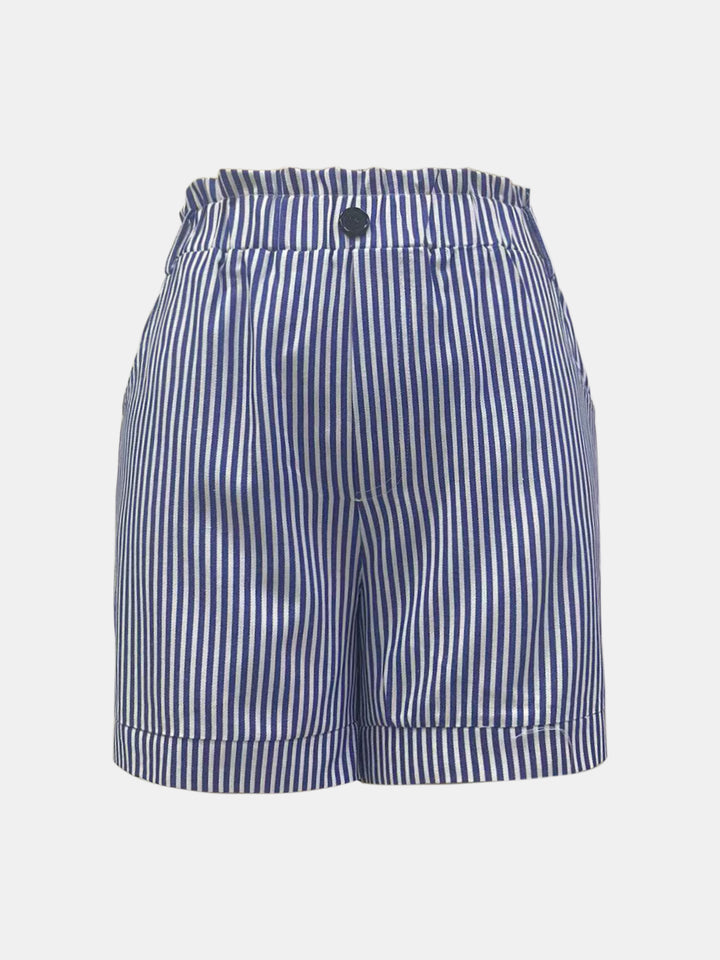 Striped Shorts with Pockets