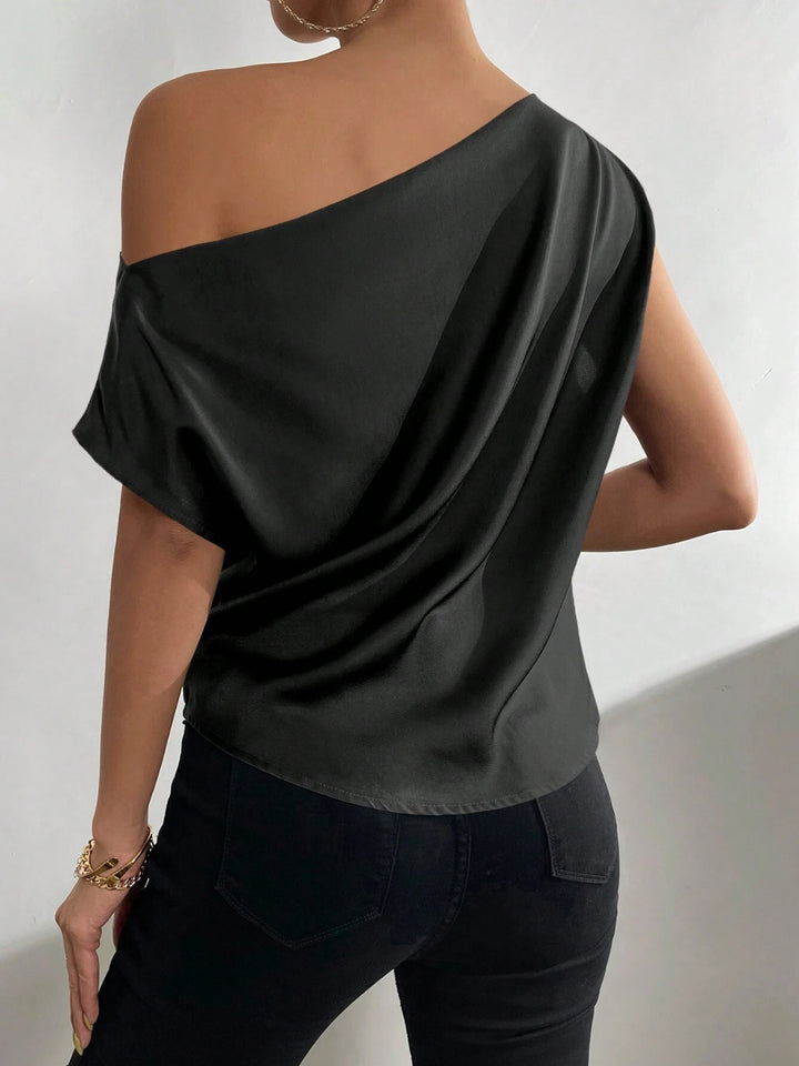 One Shoulder Blouse | Women's Ruched Blouse | Love & Payne