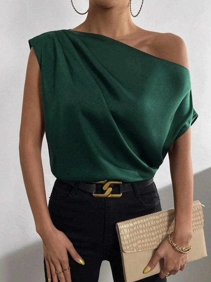 One Shoulder Blouse | Women's Ruched Blouse | Love & Payne