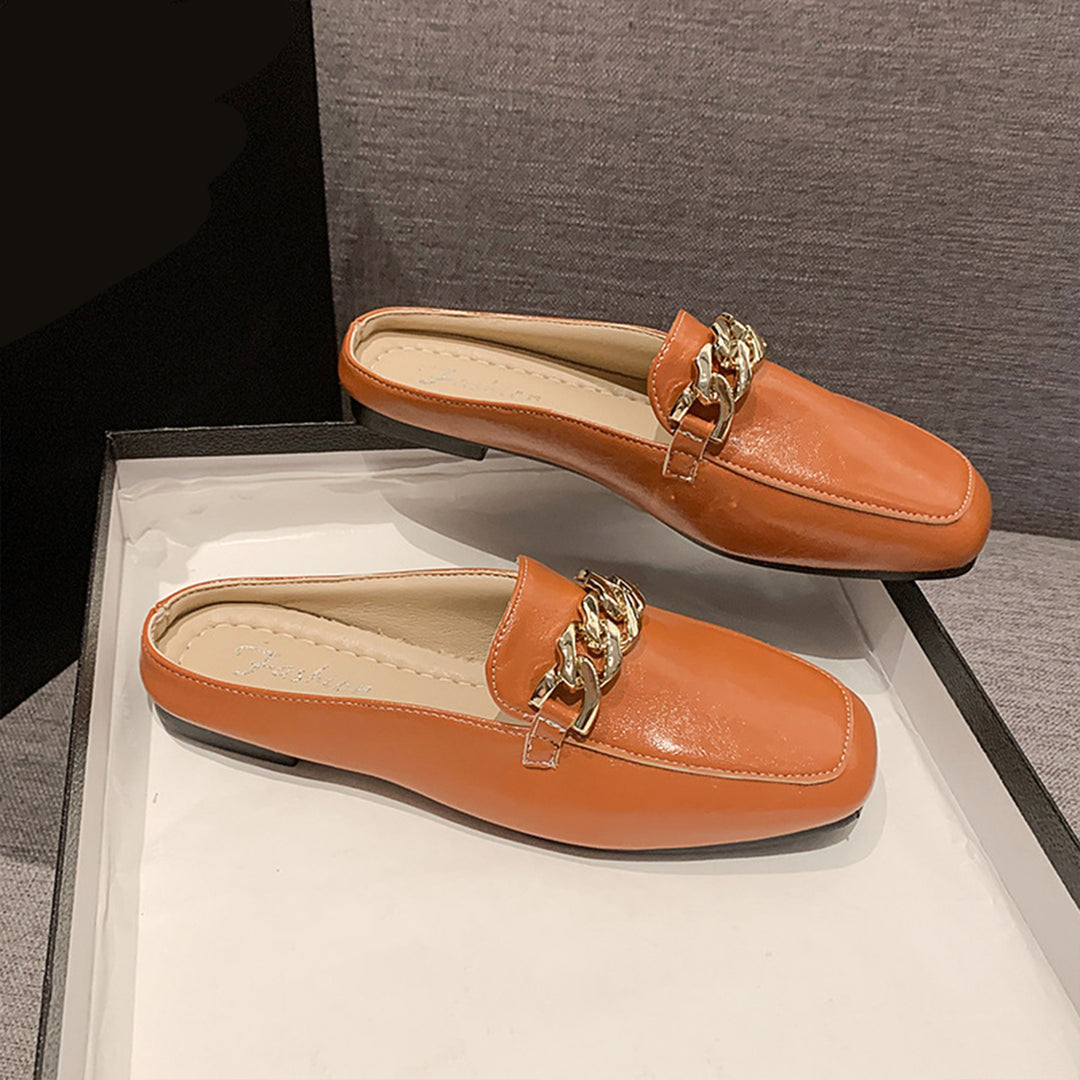 Square Toe Flat Loafers