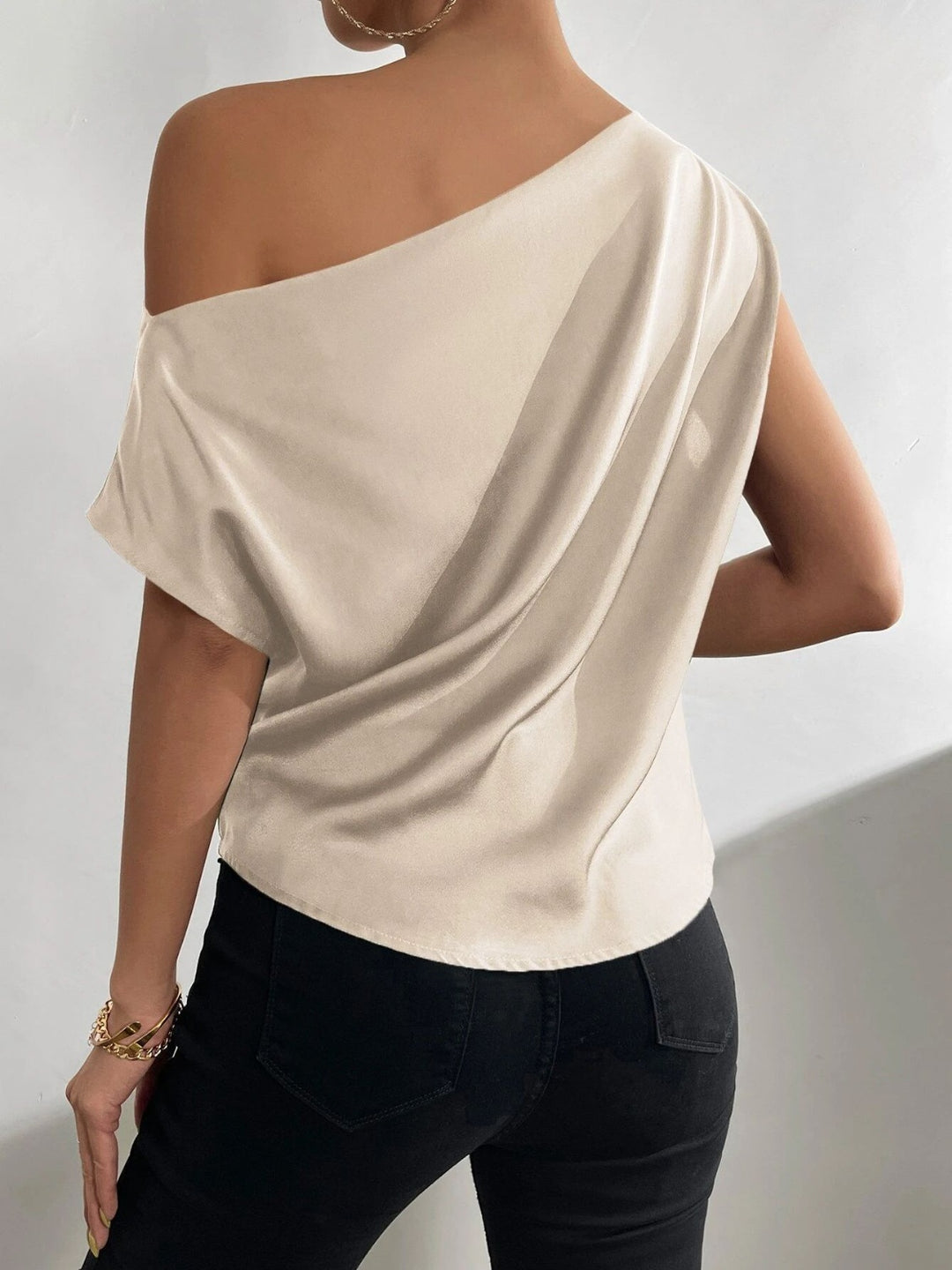 One Shoulder Blouse | Women's Ruched Blouse | Love & Payne