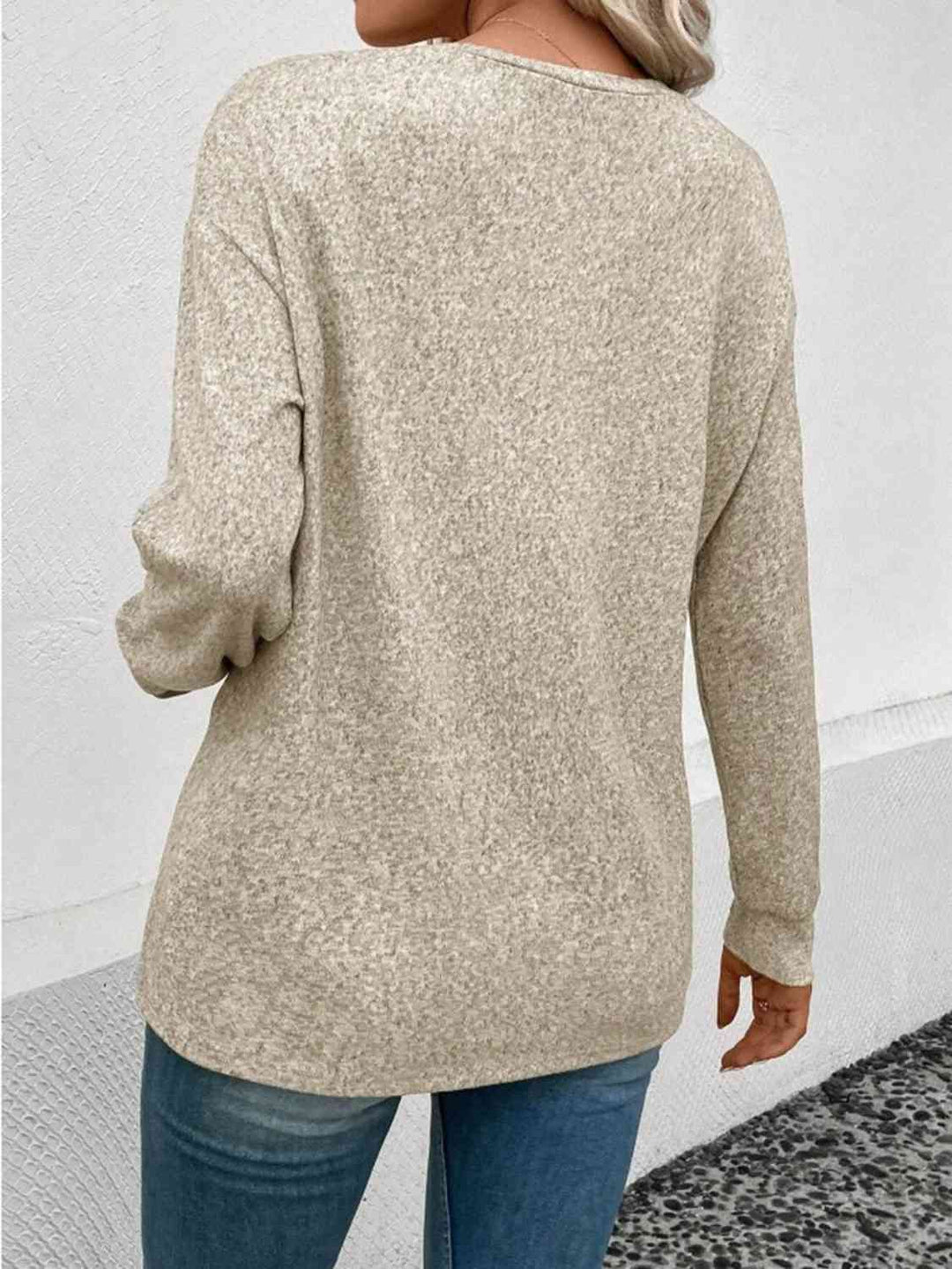 Round Neck Long Sleeve Top