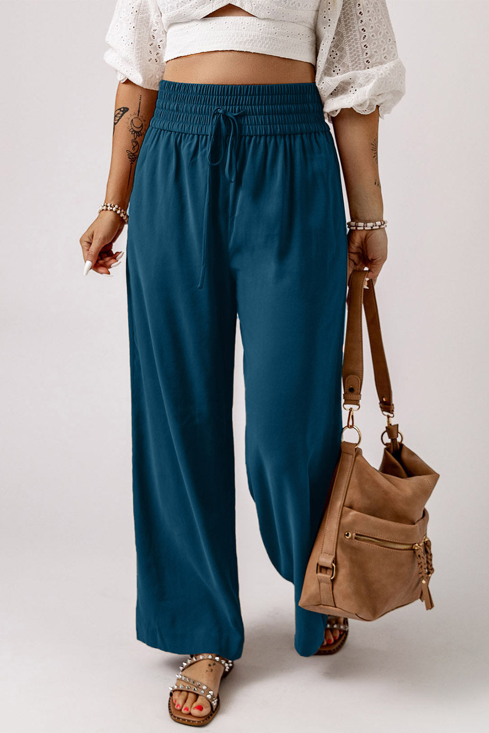 Smocked Wide Leg Pants | Women's Wide Leg Pants | Love & Payne