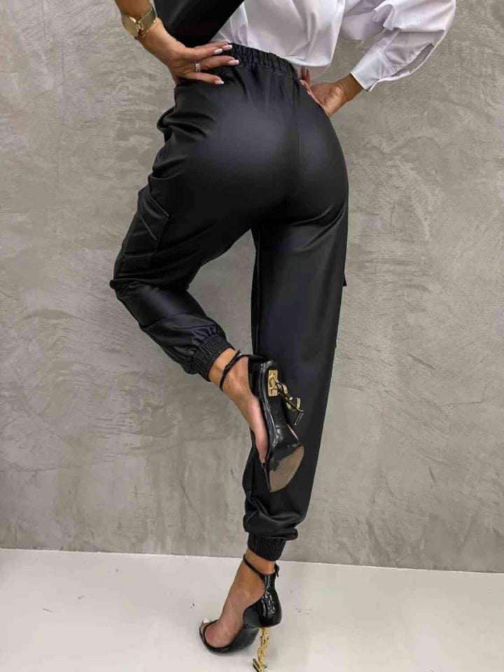 High Waist Dress Cargo Joggers Pants