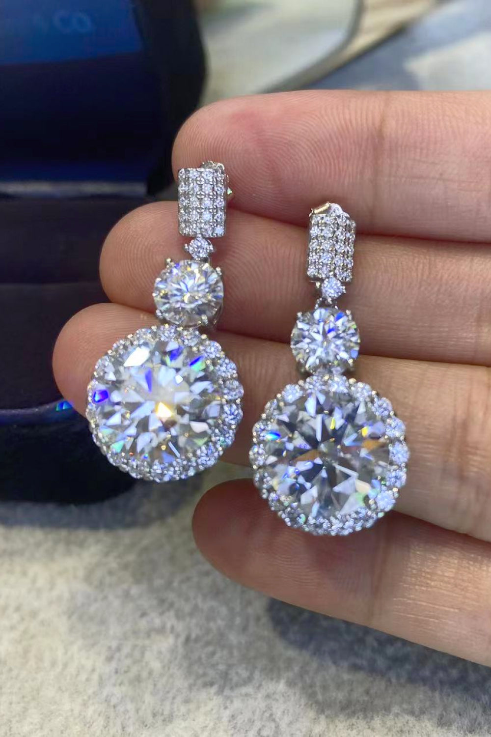 Moissanite Drop Earrings | Women's Drop Earrings | Love & Payne