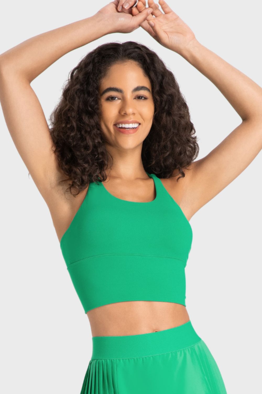 Crisscross Back Ladder Detail Sports Bra