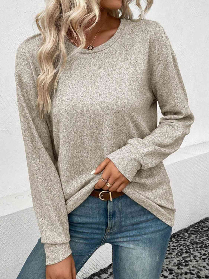 Round Neck Long Sleeve Top