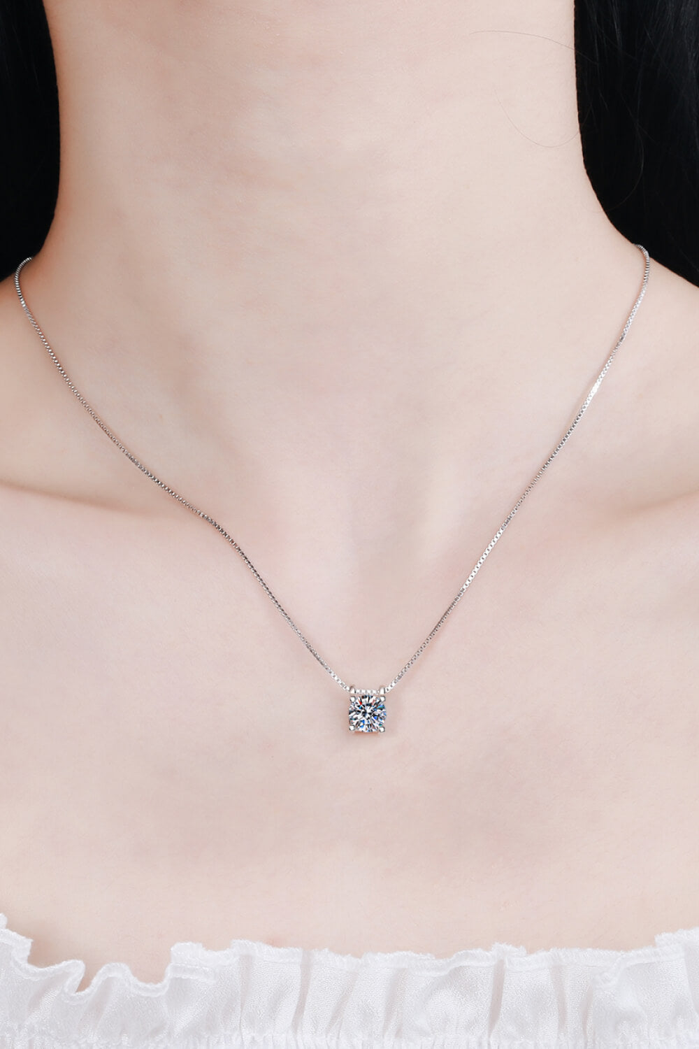 Moissanite Pendant Necklace | Moissanite Stone Necklace | Love & Payne