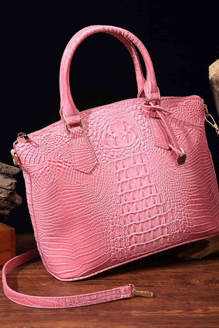 Crocodile Bag Leather Handbag