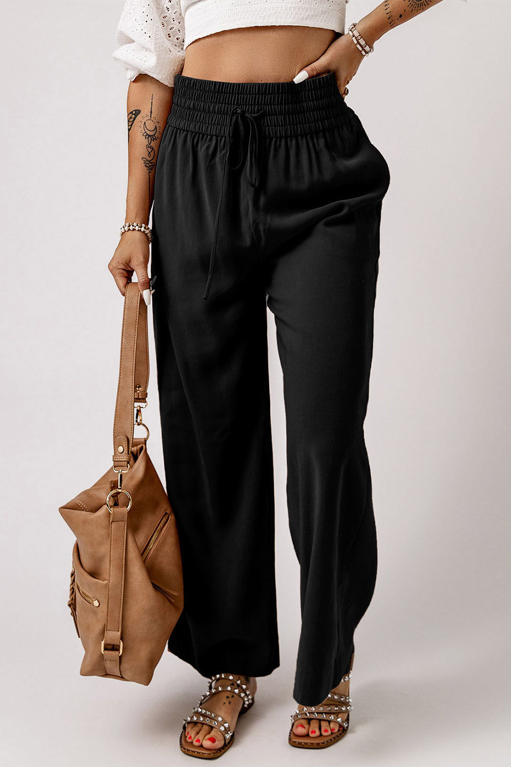 Smocked Wide Leg Pants | Women's Wide Leg Pants | Love & Payne