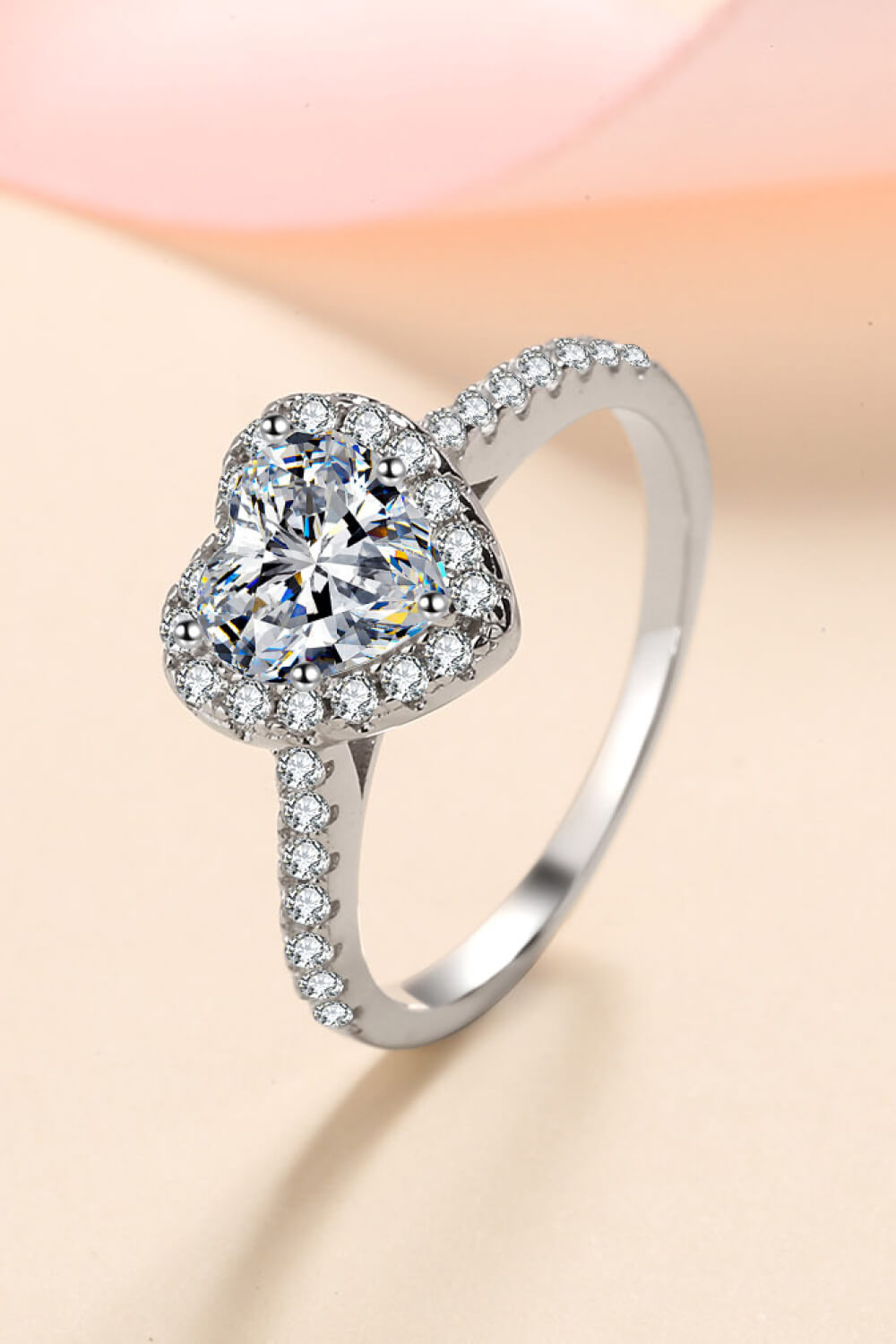 Moissanite Heart Ring | Heart Shaped Ring | Love & Payne