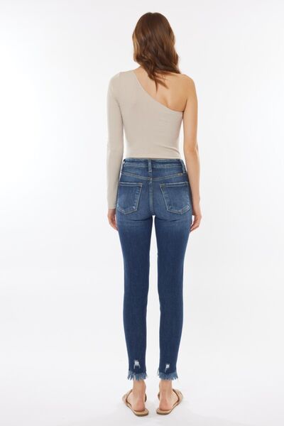 High Waist Cropped Jeans | Raw Hem Jeans | Love & Payne