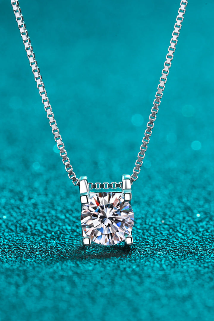 Moissanite Pendant Necklace | Moissanite Stone Necklace | Love & Payne