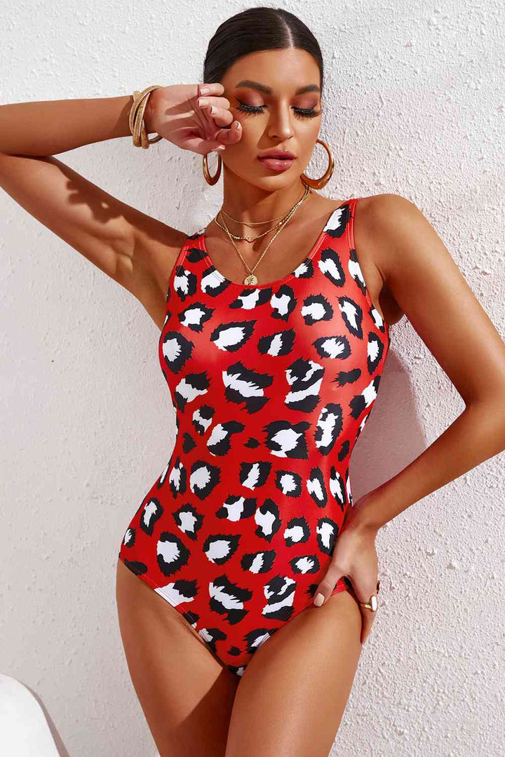 Tie-Dye Crisscross Back One-Piece Swimsuit