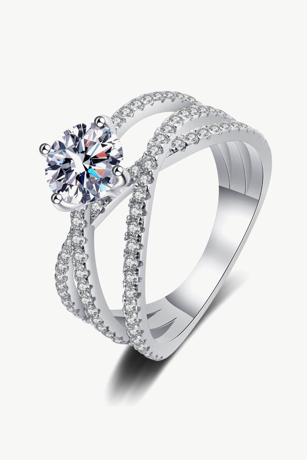 Moissanite Silver Ring | White Moissanite Ring | Love & Payne