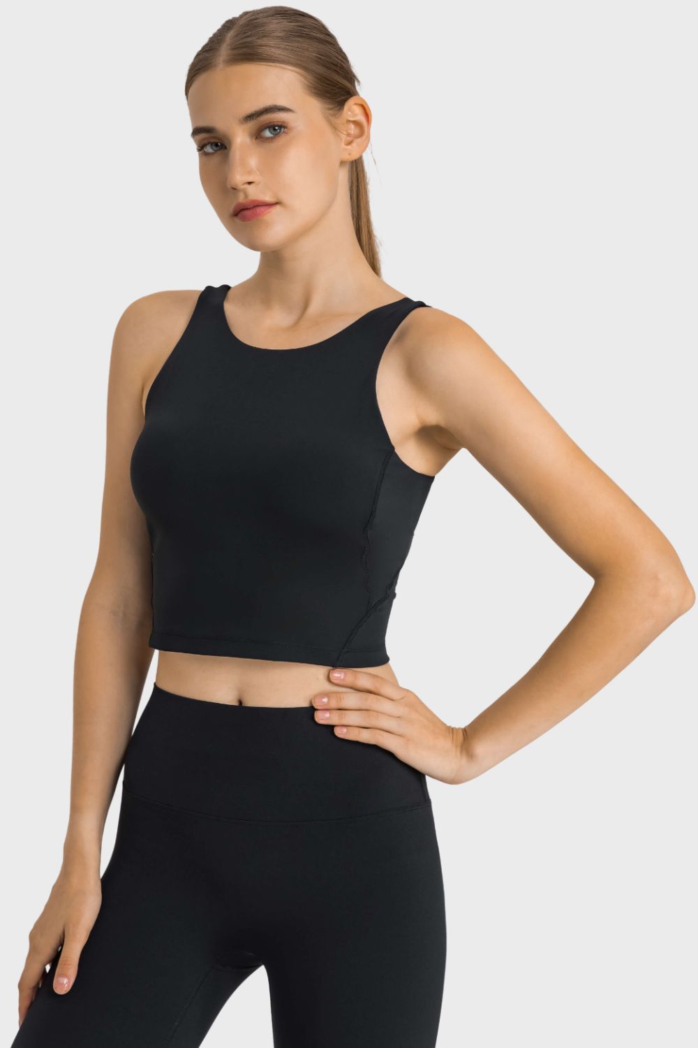 Feel Like Skin Highly Stretchy Cropped Sports Tank