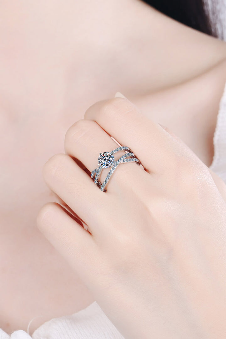 Moissanite Silver Ring | White Moissanite Ring | Love & Payne