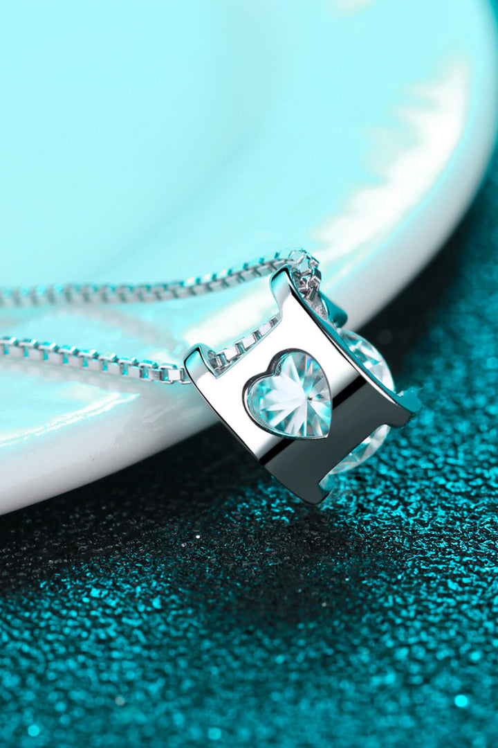 Moissanite Pendant Necklace | Moissanite Stone Necklace | Love & Payne