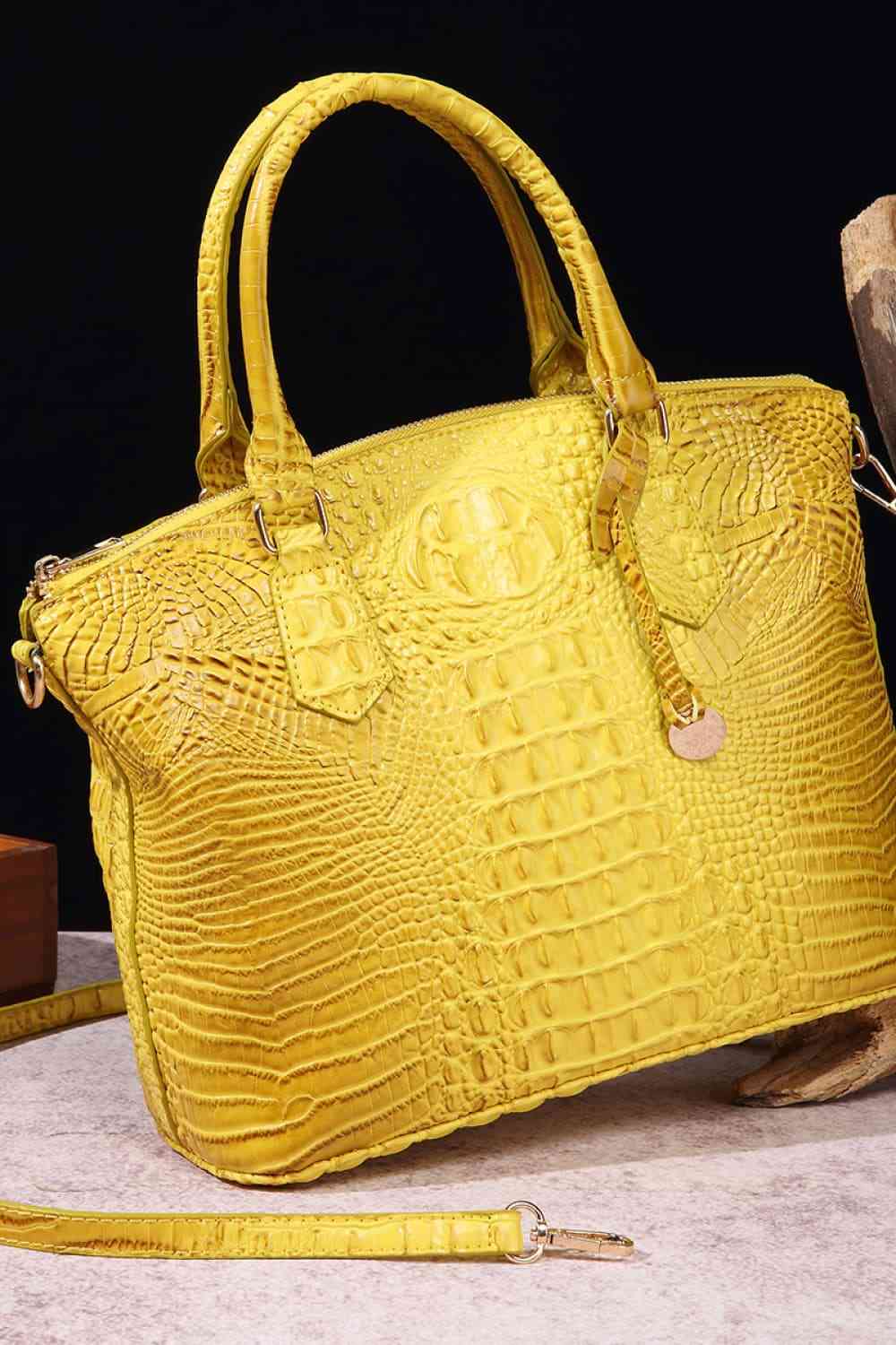 Crocodile Bag Leather Handbag