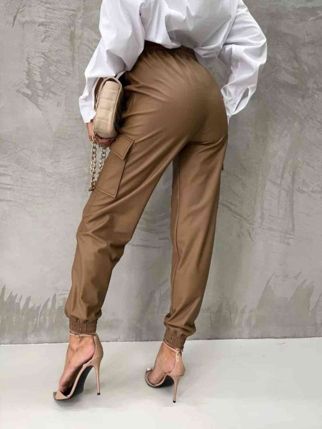 High Waist Dress Cargo Joggers Pants