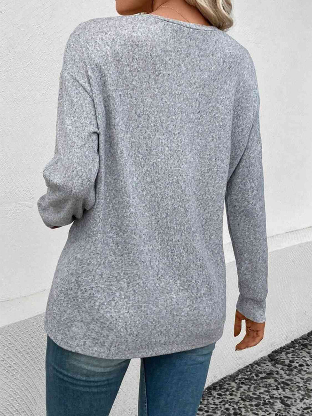 Round Neck Long Sleeve Top