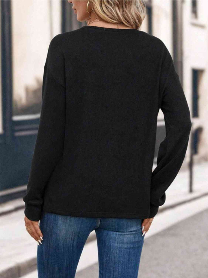 Round Neck Long Sleeve Top