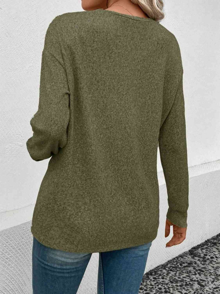 Round Neck Long Sleeve Top