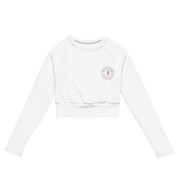 Recycled long-sleeve crop top