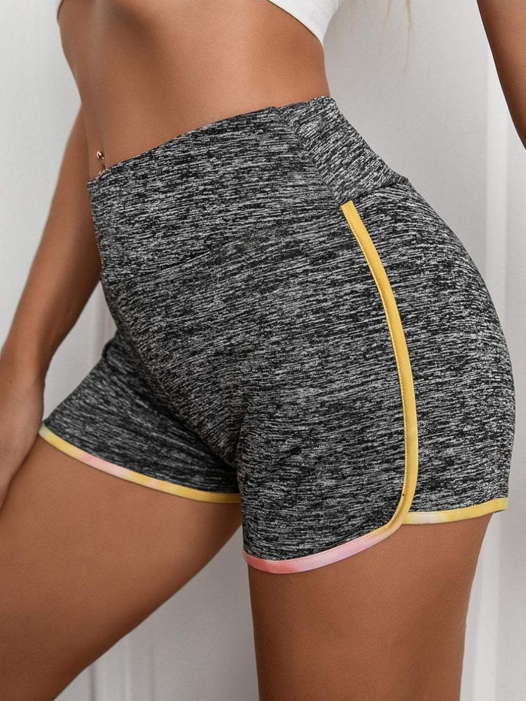 Heathered Wide Waistband Shorts