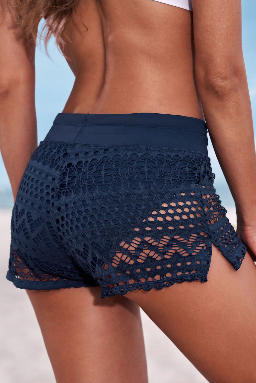 Drawstring Waist Swim Shorts