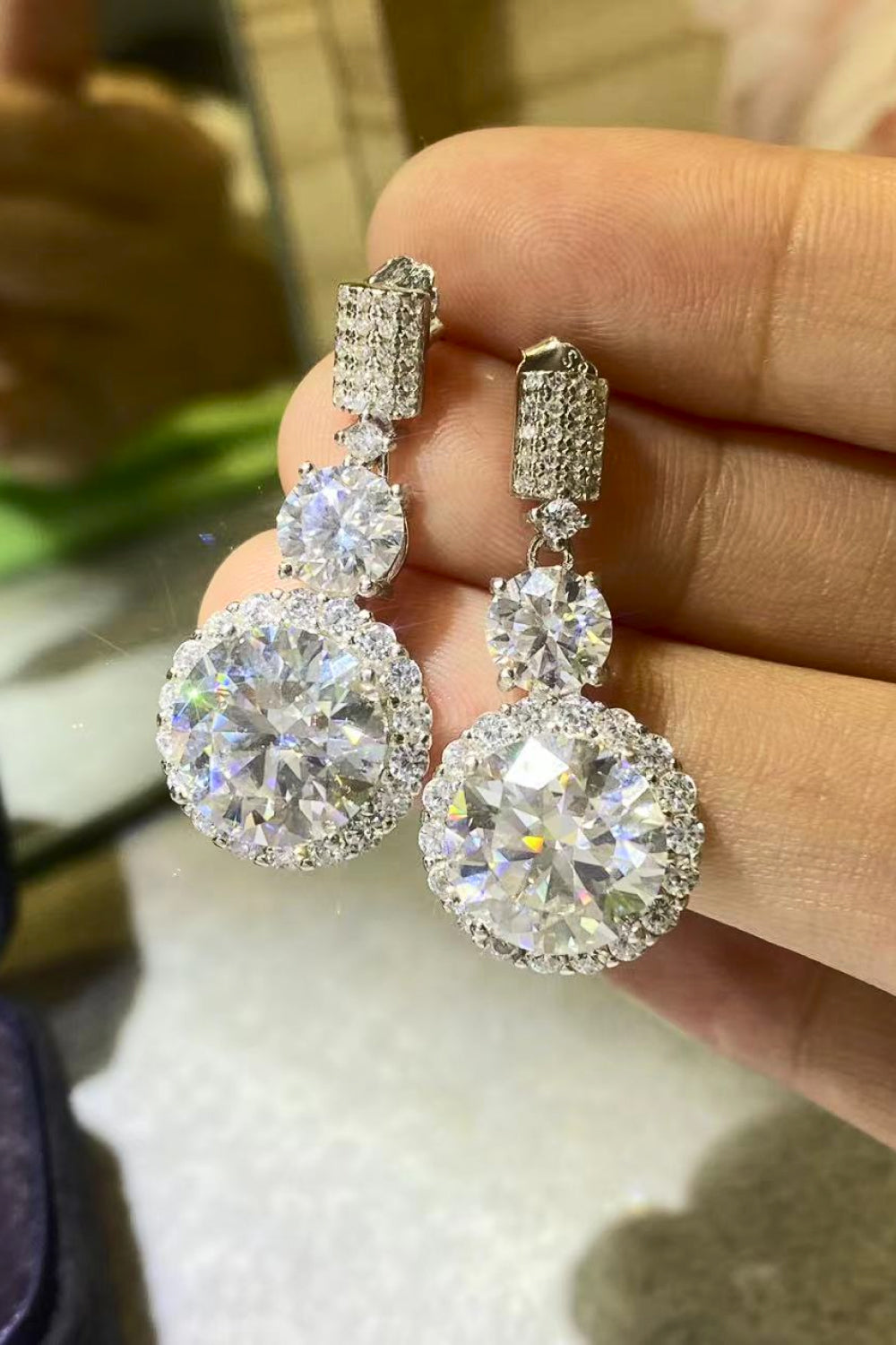 Moissanite Drop Earrings | Women's Drop Earrings | Love & Payne