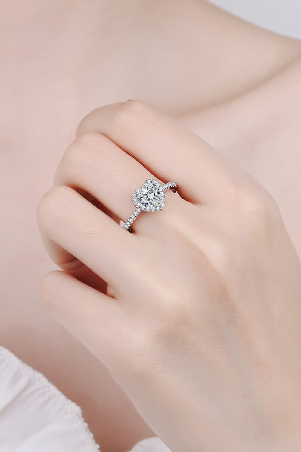 Moissanite Heart Ring | Heart Shaped Ring | Love & Payne