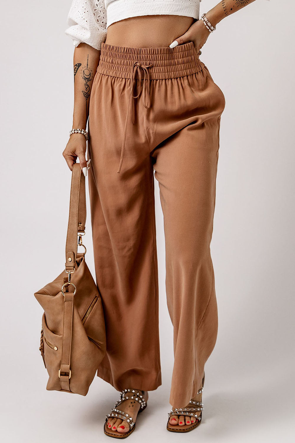 Smocked Wide Leg Pants | Women's Wide Leg Pants | Love & Payne