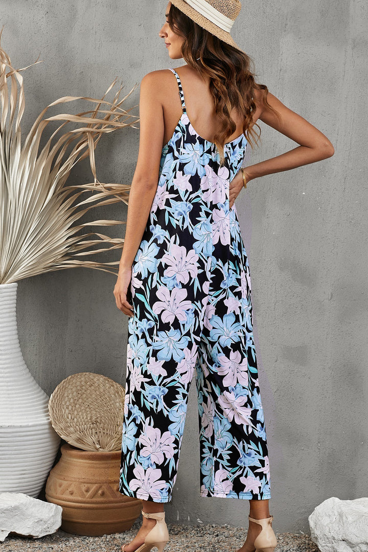 Floral Print Jumpsuit | Women's Cropped Jumpsuit | Love & Payne