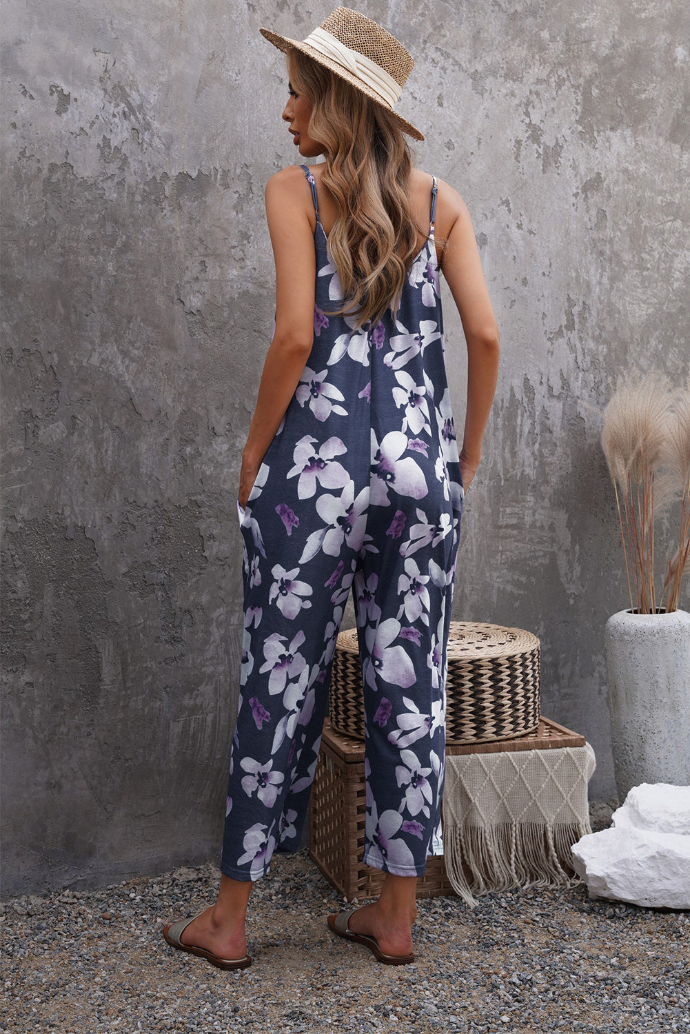 Floral Print Jumpsuit | Women's Cropped Jumpsuit | Love & Payne