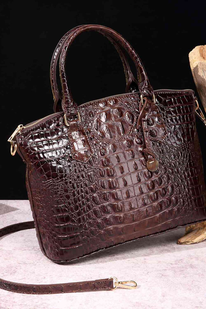 Crocodile Bag Leather Handbag