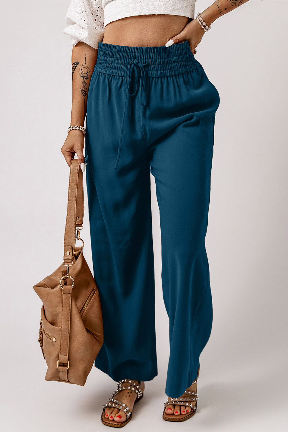 Smocked Wide Leg Pants | Women's Wide Leg Pants | Love & Payne