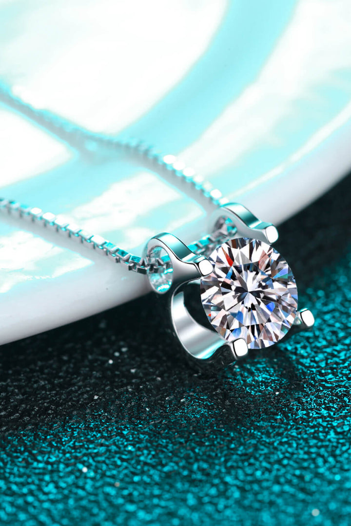 Moissanite Pendant Necklace | Moissanite Stone Necklace | Love & Payne