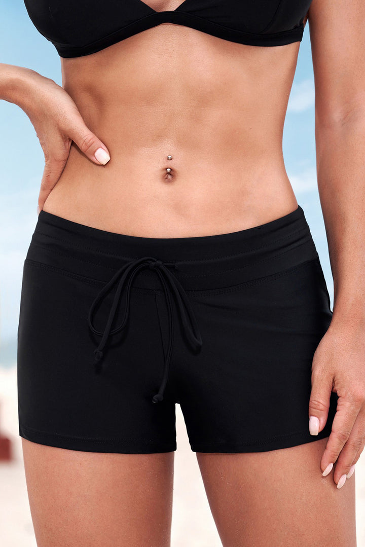 Contrast Drawstring Swim Bottoms