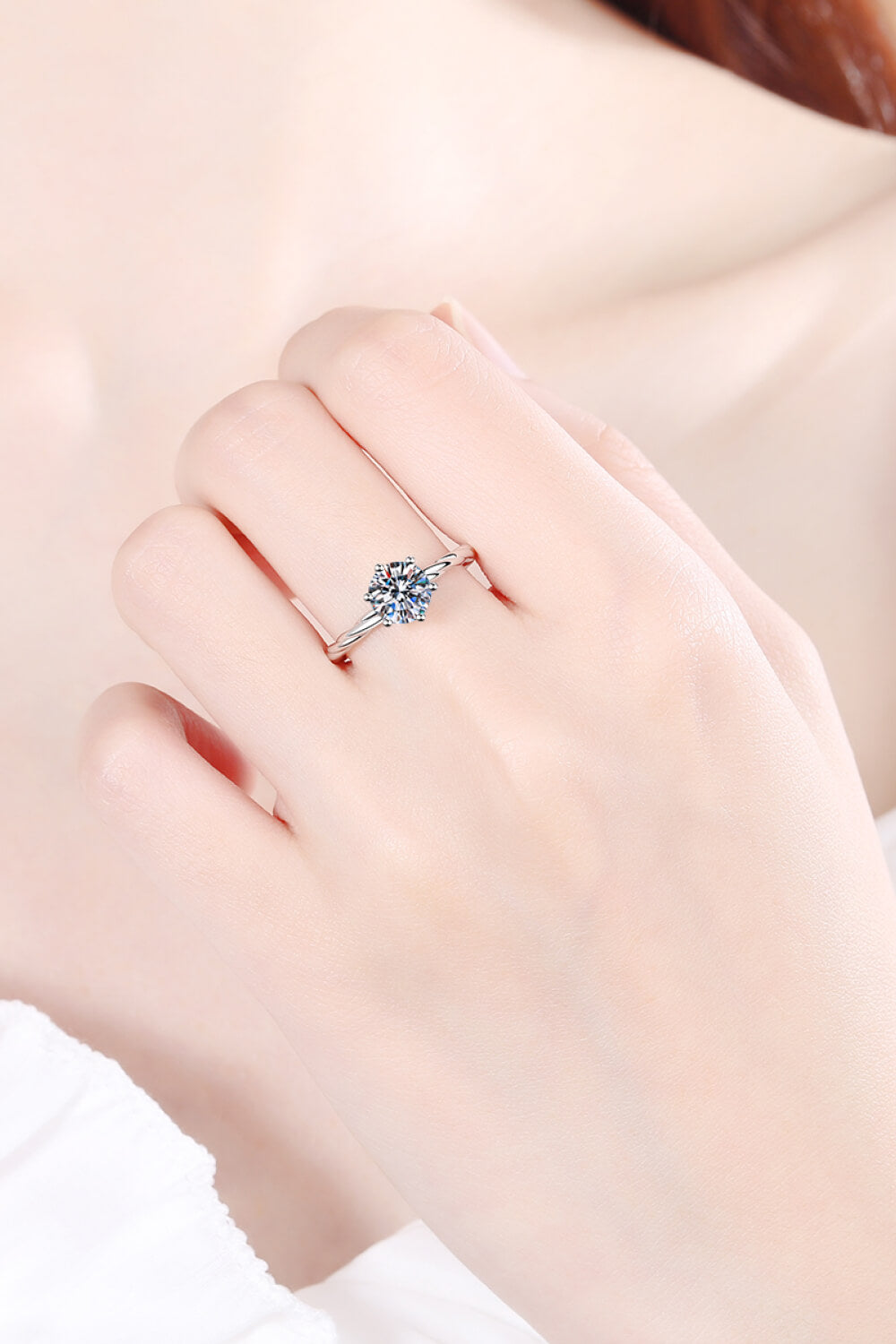 1 Carat Moissanite Ring | Moissanite Twist Ring | Love & Payne