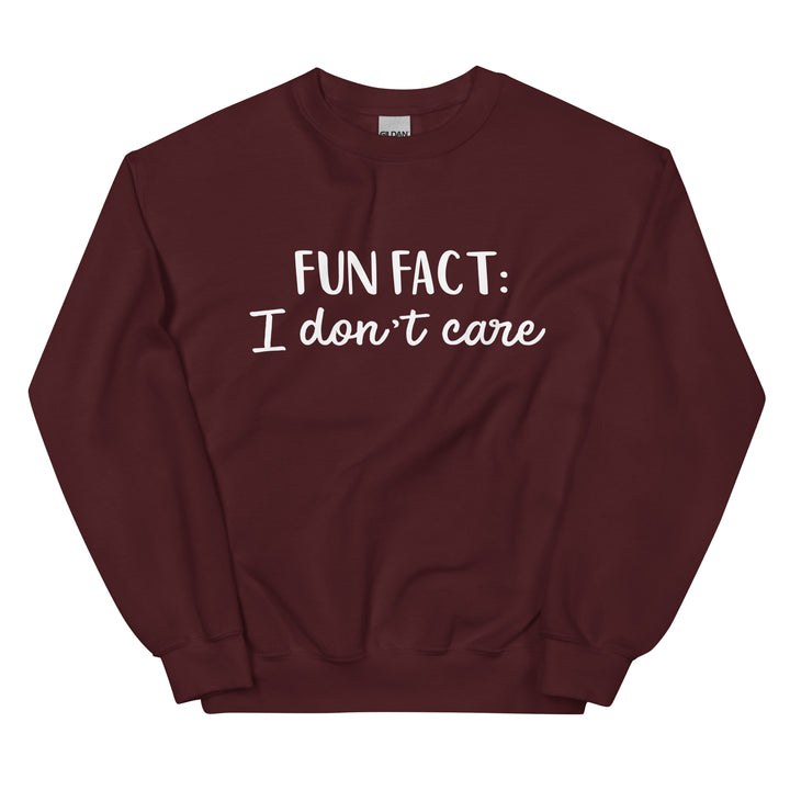 Fun Fact I don't Care Unisex Sweatshirt