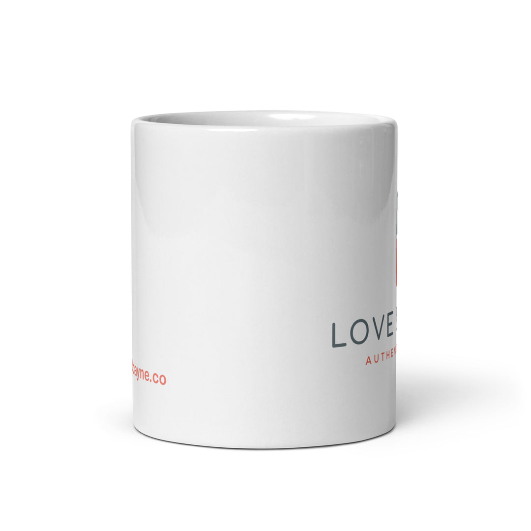 LOVE & PAYNE White glossy mug